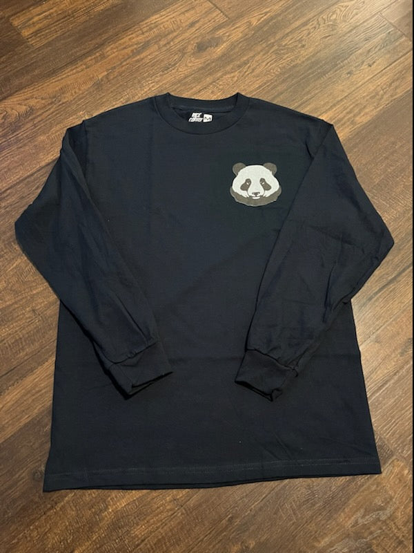 Rice&Coffee Long Sleeve Shirt - Panda Face (Navy Blue/White)