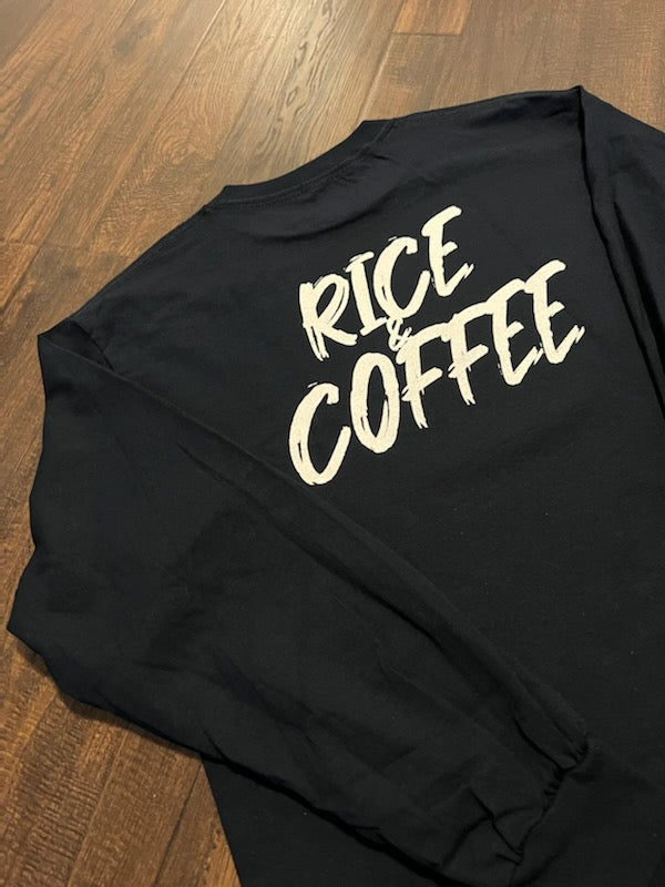 Rice&Coffee Long Sleeve Shirt - Panda Face (Navy Blue/White)