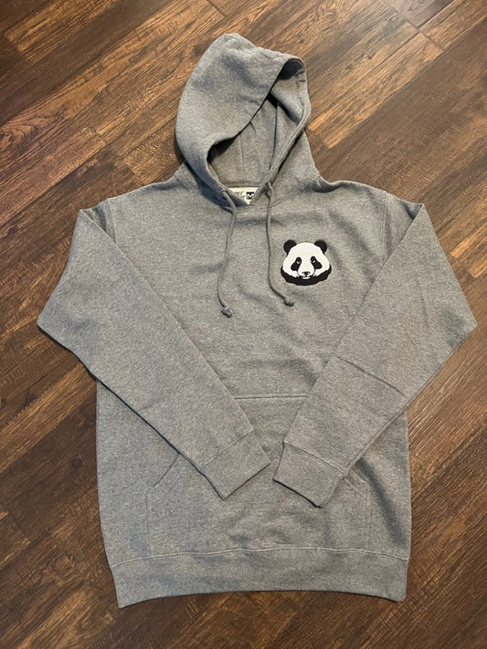 Rice&Coffee Hoodie - Panda Face (Grey/White/Black)