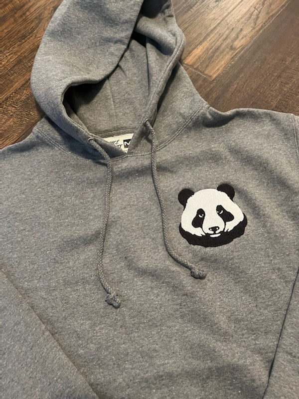 Rice&Coffee Hoodie - Panda Face (Grey/White/Black)